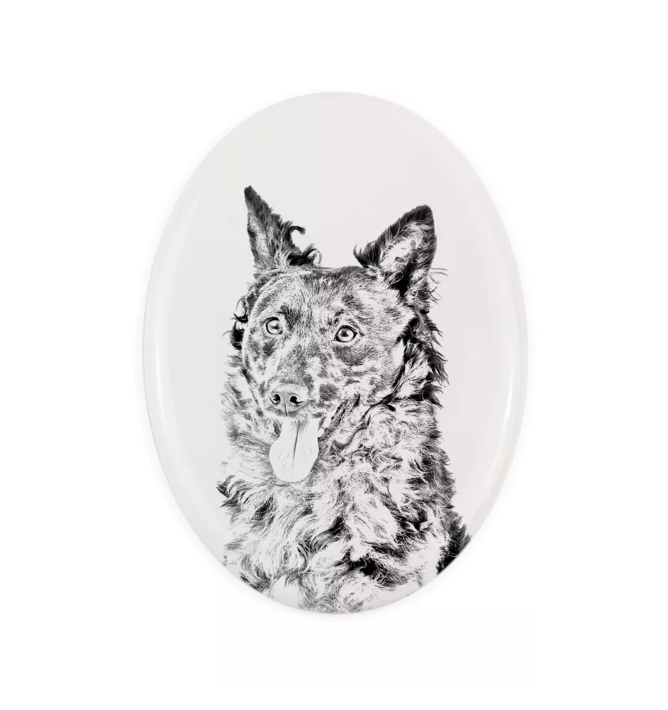 Mudi płyta nagrobna ze zdjęciem psa Art-Dog