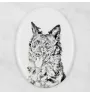 Mudi - commemorative plaque with a photo of a dog, tombstone with a print, personalized oval plaque from the Art-Dog brand