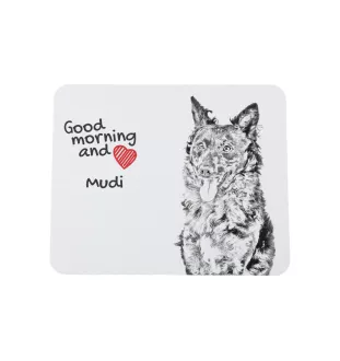 Mudi - tapis de souris personnalisé avec impression, tapis de souris personnalisé avec chien, accessoire unique pour employé de bureau de la marque Art-Dog