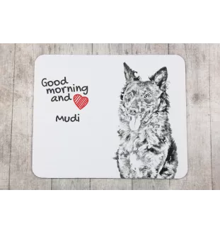 Mudi - mouse pad with print, personalized dog-themed mouse pad, unique gadget for an office worker by Art-Dog brand