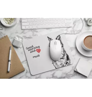 Mudi - mouse pad with print, personalized dog-themed mouse pad, unique gadget for an office worker by Art-Dog brand