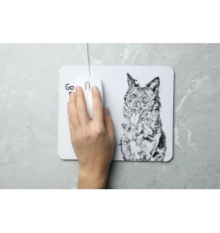 Mudi - mouse pad with print, personalized dog-themed mouse pad, unique gadget for an office worker by Art-Dog brand