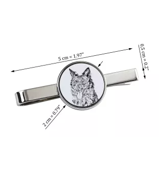 Mudi - tie clip with a dog, personalized tie clip, a unique gift for a man from the Art-Dog brand