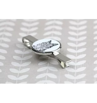 Mudi - tie clip with a dog, personalized tie clip, a unique gift for a man from the Art-Dog brand