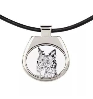 Mudi - dog necklace, personalized pendant with a photo, unique necklace for women and men by Art-Dog brand