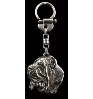 Mâtin napolitain, Mâtin de Naples, Napolitain - Porte-clés argenté avec chien, décoration de sac à main, pendentif de sac à dos par la marque Art-Dog