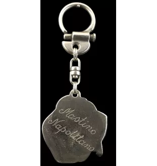 Mâtin napolitain, Mâtin de Naples, Napolitain - Porte-clés argenté avec chien, décoration de sac à main, pendentif de sac à dos par la marque Art-Dog