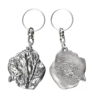 Neapolitan Mastiff, Mastino Napoletano - Silver-plated dog pendant, handbag decoration, backpack pendant by Art-Dog brand