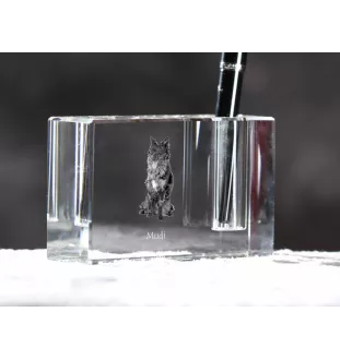 Mudi penholder kryształowy z psem Art-Dog