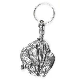 Neapolitan Mastiff, Mastino Napoletano - Silver-plated pendant with a dog in a decorative box, handbag decoration, backpack pendant by Art-Dog brand