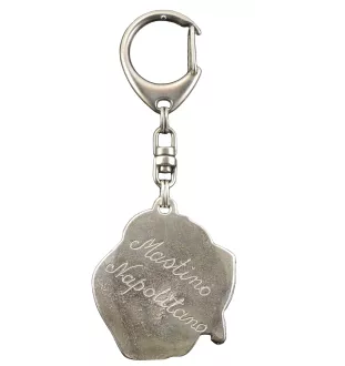 Neapolitan Mastiff, Mastino Napoletano - Silver-plated key ring with a dog in a gift box, handbag decoration, backpack pendant by Art-Dog brand