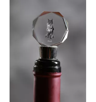 Mudi - Bouchon de bouteille, bouchon de vin en cristal avec photo, cadeau personnalisé pour barman par la marque Art-Dog