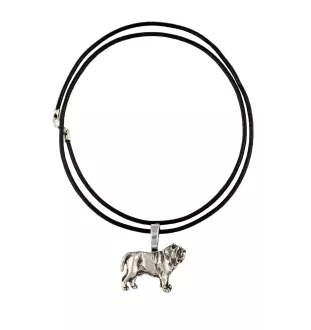 Mâtin napolitain, Mâtin de Naples, Napolitain I - Collier pour chien, pendentif plaqué argent pour l'amoureux des chiens, bijoux subtils par Art-Dog