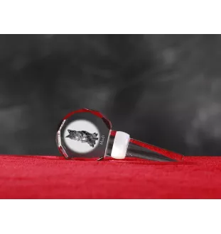 Mudi - Kristallflaschenverschluss, einzigartiger Weinverschluss mit Foto, personalisiertes Geschenk für Sommelier der Marke Art-Dog