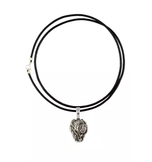 Mastino Napoletano, Neapolitanischer Mastiff II - Hundehalsband, versilberter Anhänger für den Hundeliebhaber, dezenter Schmuck von Art-Dog