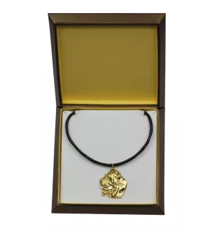Mâtin napolitain, Mâtin de Naples, Napolitain - Collier de chien dans une boîte cadeau, pendentif plaqué or pour les fans de chiens, bijoux remarquables par Art-Dog