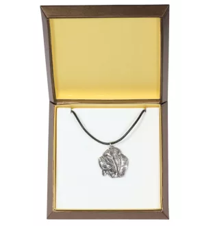 Mâtin napolitain, Mâtin de Naples, Napolitain - Collier de chien dans une boîte cadeau, médaillon argenté pour fan de chien, pendentif remarquable de la marque Art-Dog
