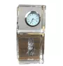 Mudi - crystal clock with a photo, a photo of a dog in crystal, personalized desk clock by Art-Dog brand