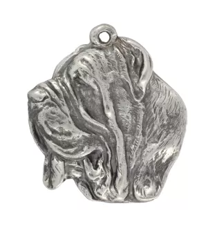 Mâtin napolitain, Mâtin de Naples, Napolitain - Collier de chien dans une boîte cadeau, médaillon argenté pour fan de chien, pendentif remarquable de la marque Art-Dog