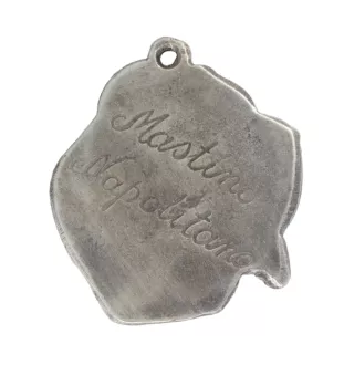 Mâtin napolitain, Mâtin de Naples, Napolitain - Collier de chien dans une boîte cadeau, médaillon argenté pour fan de chien, pendentif remarquable de la marque Art-Dog