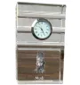Mudi - glass clock with a photo, photo of a dog in crystal, personalized standing office clock by Art-Dog brand