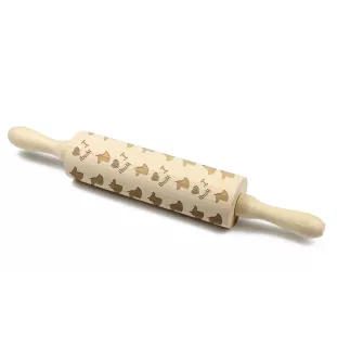 Mudi - patterned rolling pin with a dog, rolling pin for dough and ceramics, a gift for a pastry chef from the Art-Dog brand