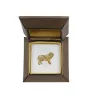 Neapolitan Mastiff, Mastino Napoletano I - Dog brooch in decorative box, elegant gold-plated pin, Art-Dog brand jacket pin