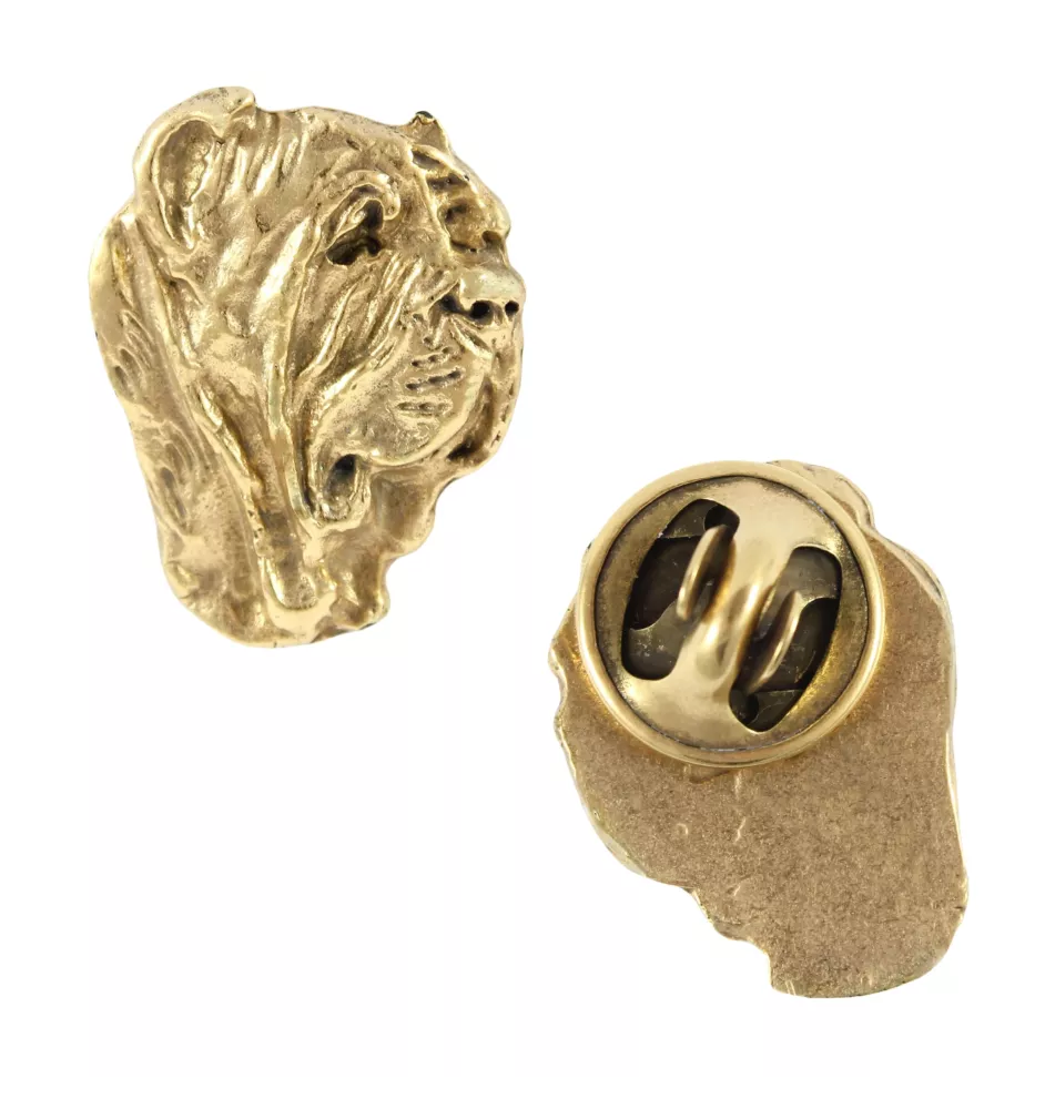 Mastino Napoletano, Neapolitanischer Mastiff II - Hundebrosche in dekorativer Box, elegante vergoldete Anstecknadel, Jackenbrosche der Marke Art-Dog