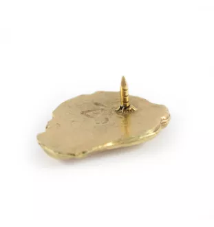 Mâtin napolitain, Mâtin de Naples, Napolitain II - Broche de chien dans une boîte décorative, épingle élégante en plaqué or, épingle de veste de la marque Art-Dog