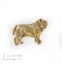 Mastino Napoletano, Neapolitanischer Mastiff I - Vergoldete Brosche, eleganter Hundeschmuck, einzigartige Brosche der Marke Art-Dog