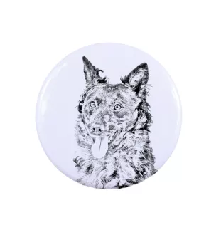 Mudi - Anstecknadel mit Ihrem Hund, fügen Sie Ihr eigenes Foto hinzu, Marke Art-Dog