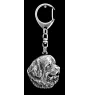 Chien de Terre-neuve, retriever de Terre-Neuve - Porte-clés argenté avec chien, décoration de sac à main, pendentif de sac à dos par la marque Art-Dog