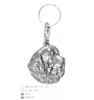 Newfoundland, Newfs, Newfies - Silver-plated dog pendant, handbag decoration, backpack pendant by Art-Dog brand