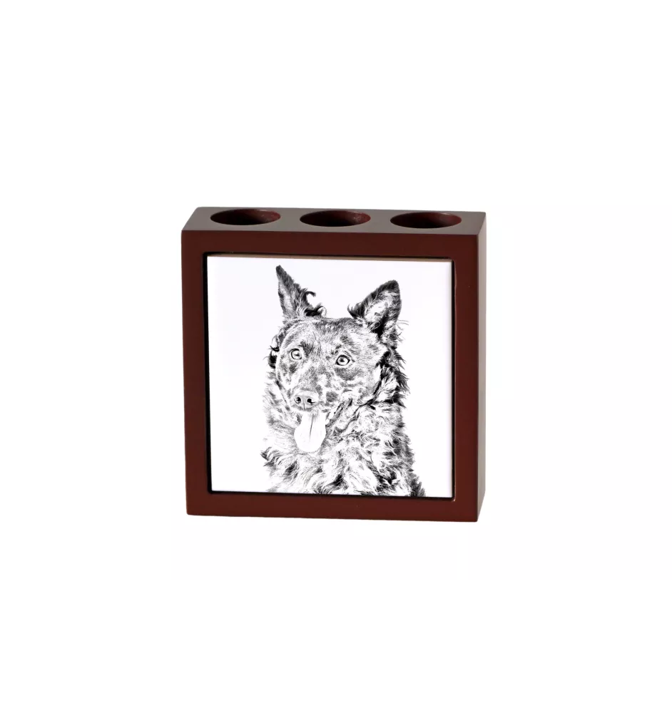 Mudi - porte-stylo avec chien, organiseur de bureau avec impression, décoration de bureau personnalisée de la marque Art-Dog