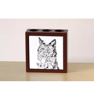 Mudi - porte-stylo avec chien, organiseur de bureau avec impression, décoration de bureau personnalisée de la marque Art-Dog