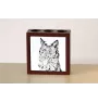 Mudi - pen holder with a dog, desk organizer with a print, personalized desk decoration from the Art-Dog brand.