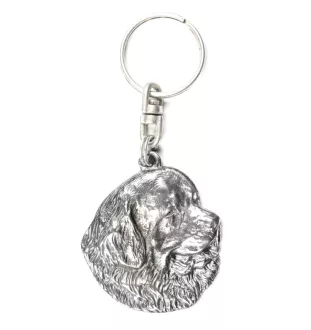 Newfoundland, Newfs, Newfies - Silver-plated pendant with a dog in a decorative box, handbag decoration, backpack pendant by Art-Dog brand