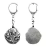 Newfoundland, Newfs, Newfies - Silver-plated key ring with a dog in a gift box, handbag decoration, backpack pendant by Art-Dog brand