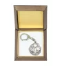 Newfoundland, Newfs, Newfies - Silver-plated key ring with a dog in a gift box, handbag decoration, backpack pendant by Art-Dog brand