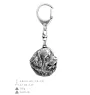 Newfoundland, Newfs, Newfies - Silver-plated key ring with a dog in a gift box, handbag decoration, backpack pendant by Art-Dog brand