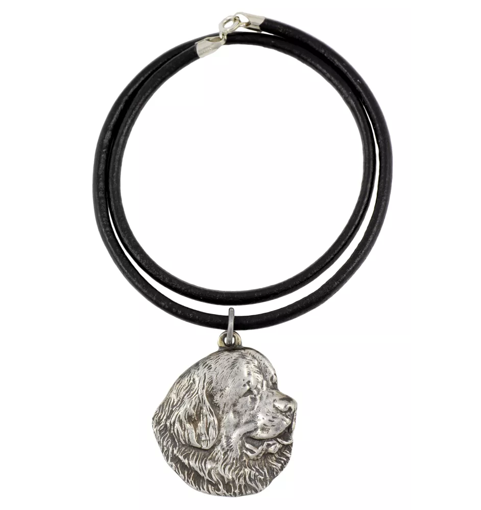Newfoundland, Newfs, Newfies - Necklace with dog, silver-plated pendant for dog fan, unique jewelry by Art-Dog brand