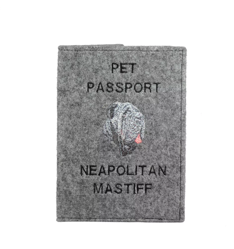 Mâtin napolitain, Mâtin de Naples, Napolitain - Porte passeport pour chien, porte document, cadeau pour le voyageur de la marque Art-Dog
