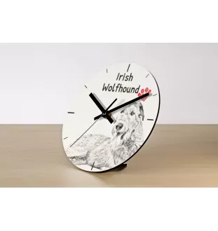 Mudi - wall clock with a dog, shelf clock with a print, personalized home decoration from the Art-Dog brand