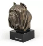 Mâtin napolitain, Mâtin de Naples, Napolitain - Statue de chien, buste sur socle en pierre, sculpture, trophée pour exposition canine par la marque Art-Dog