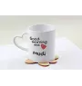 Mudi - cup with a dog, adorable cup with a heart-shaped handle, universal gift from the Art-Dog brand