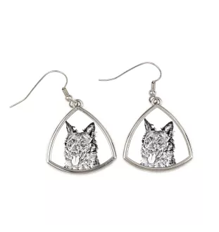 Mudi - dog earrings, hanging earrings with a picture, personalized jewelry with Art-Dog brand print