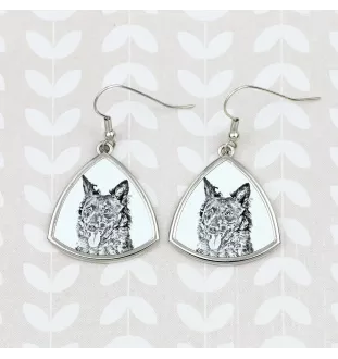 Mudi - boucles d'oreilles avec chien, boucles d'oreilles pendantes avec photo, bijoux personnalisés avec impression de la marque Art-Dog