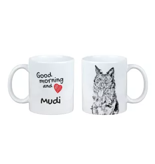 Mudi - cup with a dog, cup with a photo, personalized gift from the Art-Dog brand