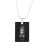 Mudi - Crystal pendant with dog, silver necklace with photo, personalised pendant by Art-Dog brand