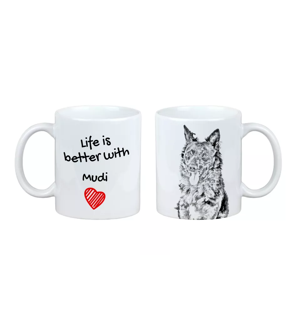 Mudi kubek z psem life is better Art-Dog
